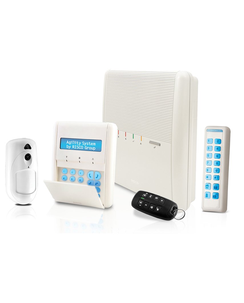 Risco Agility: draadloos alarmpaneel met keypad, melder met camera en afstandsbediening