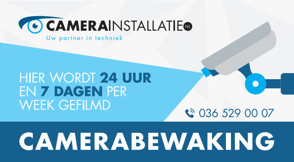 Camerabewaking-sticker 55x100mm