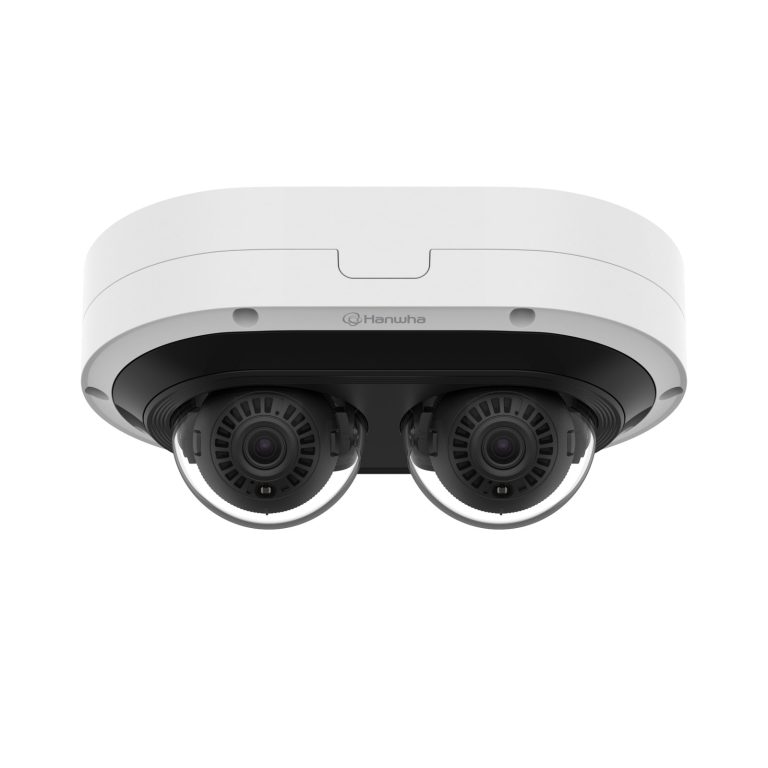 Multisensor-camera met twee zichtbare lenzen naast elkaar