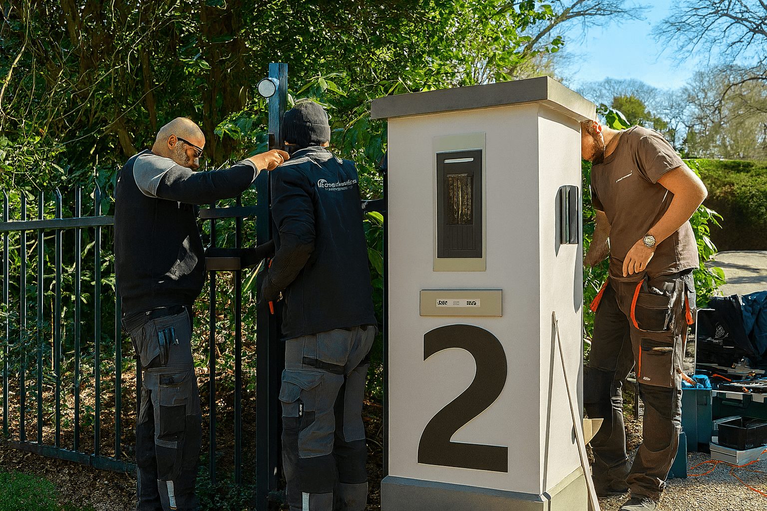 Intercom installatie met gezicht en kenteken herkenning pr