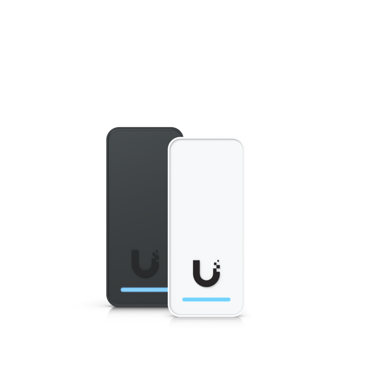 UniFi Access lezer in wit en zwart, waar je een pas of tag langshoudt