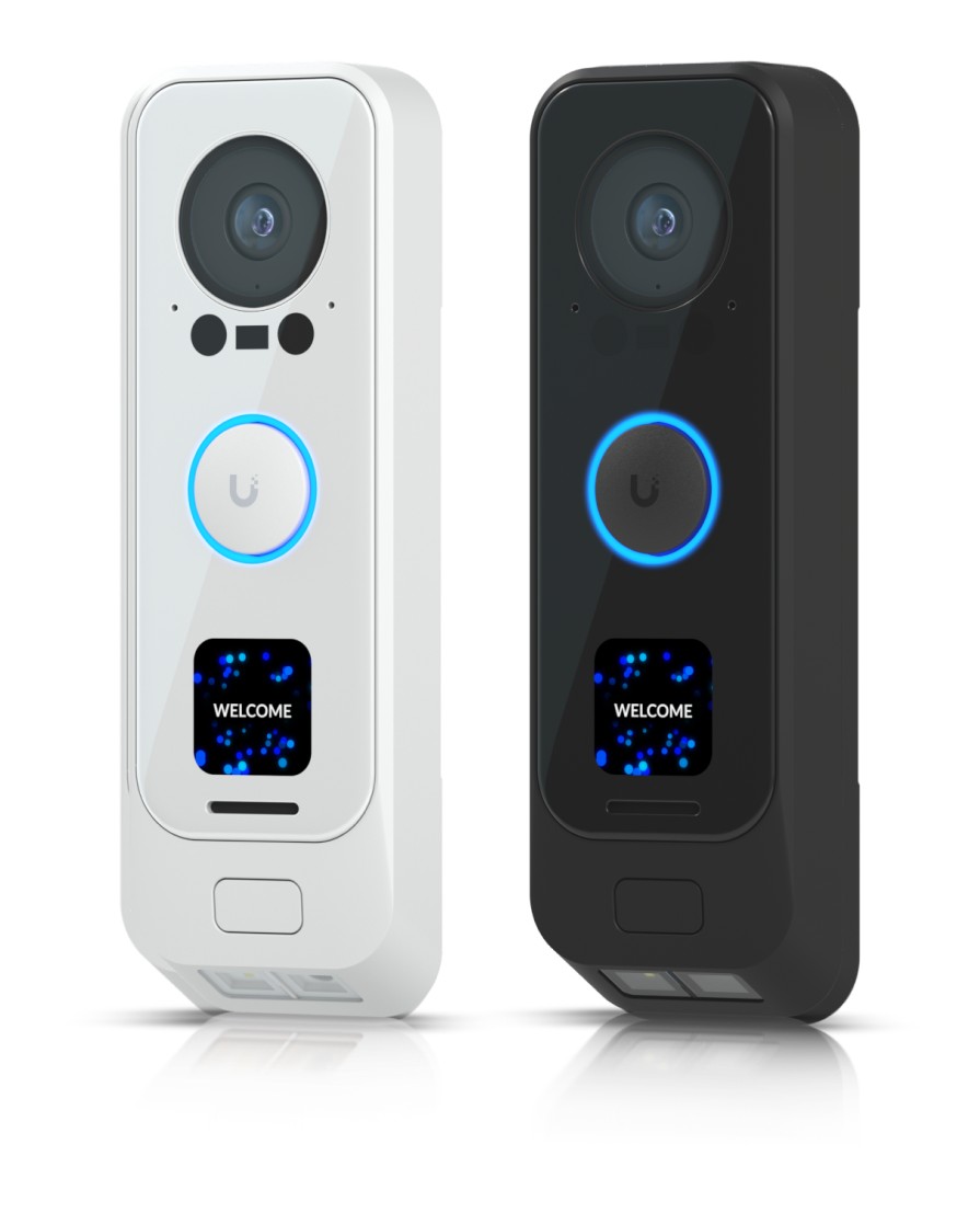 UniFi G4 Doorbell Pro videodeurbel in wit en zwart met kleurenscherm