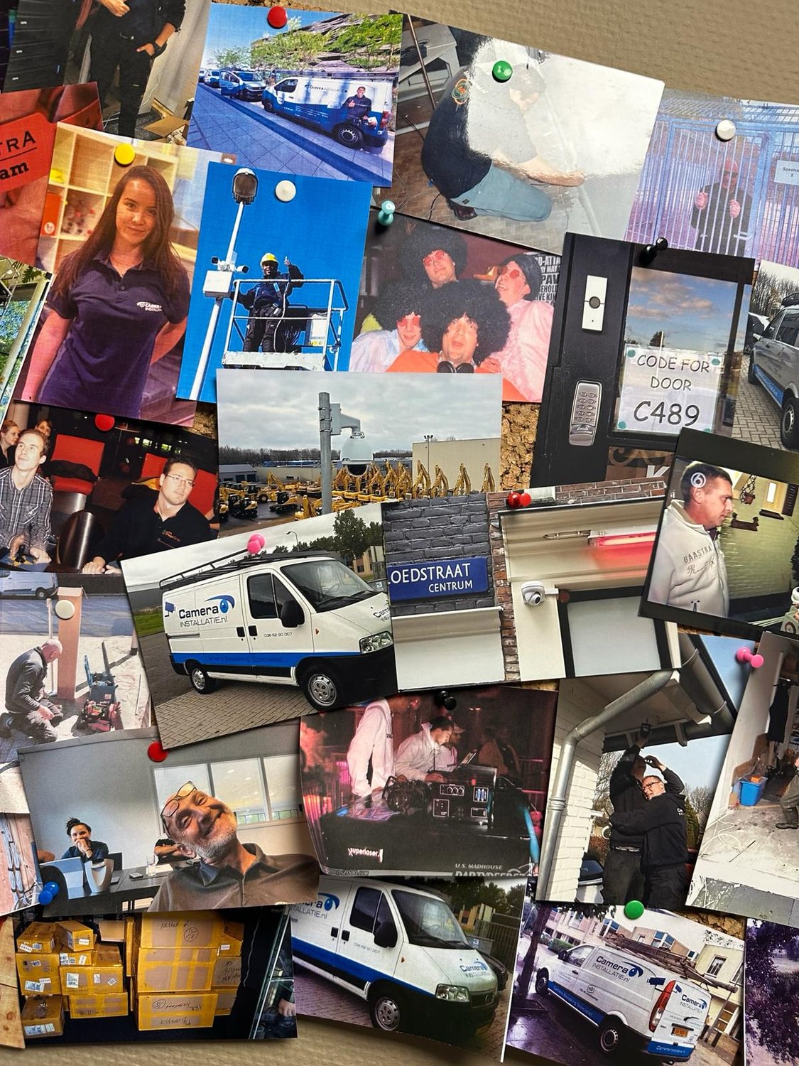 Foto van de wall of fame op ons kantoor