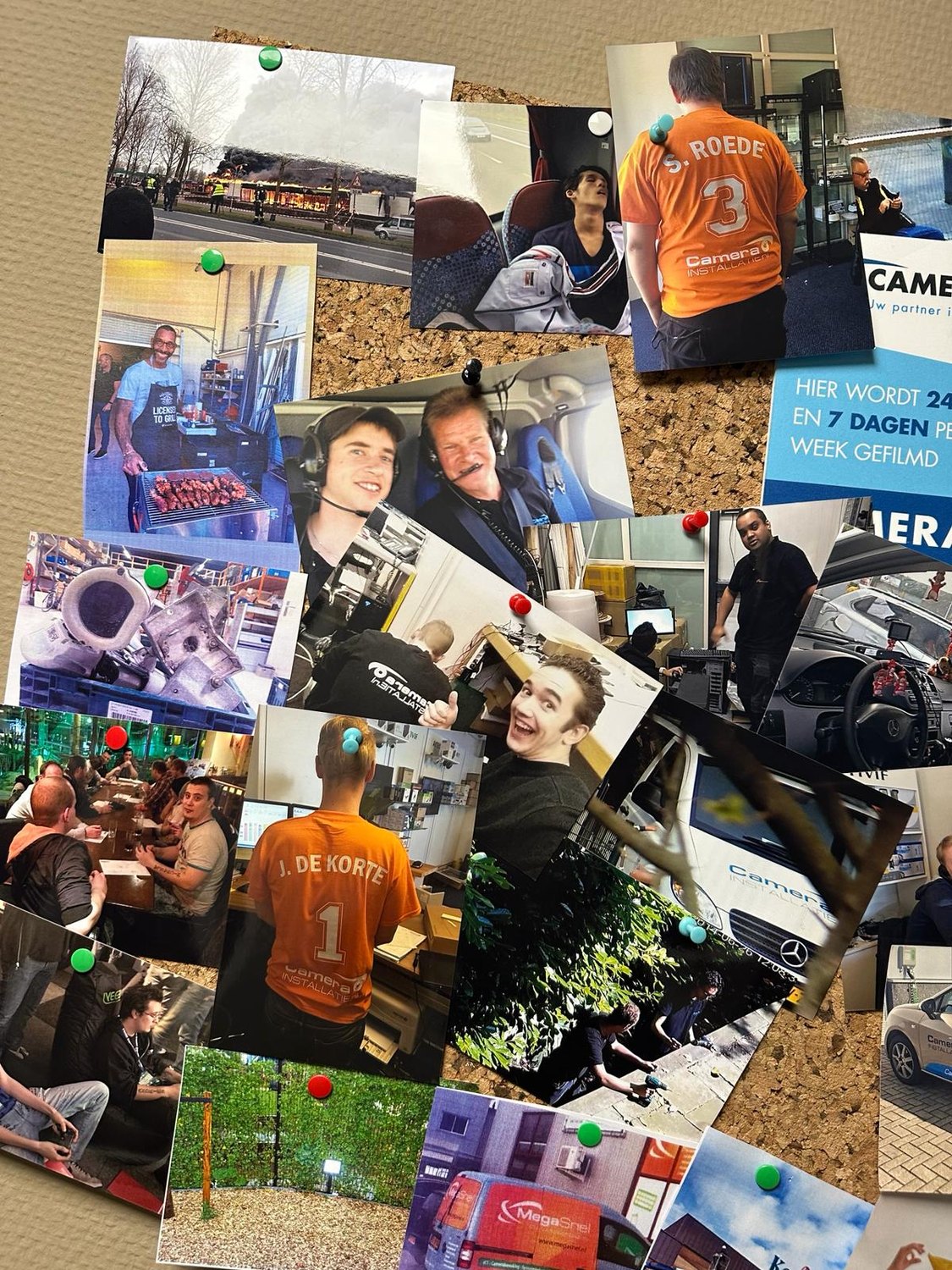 Foto van de wall of fame op ons kantoor