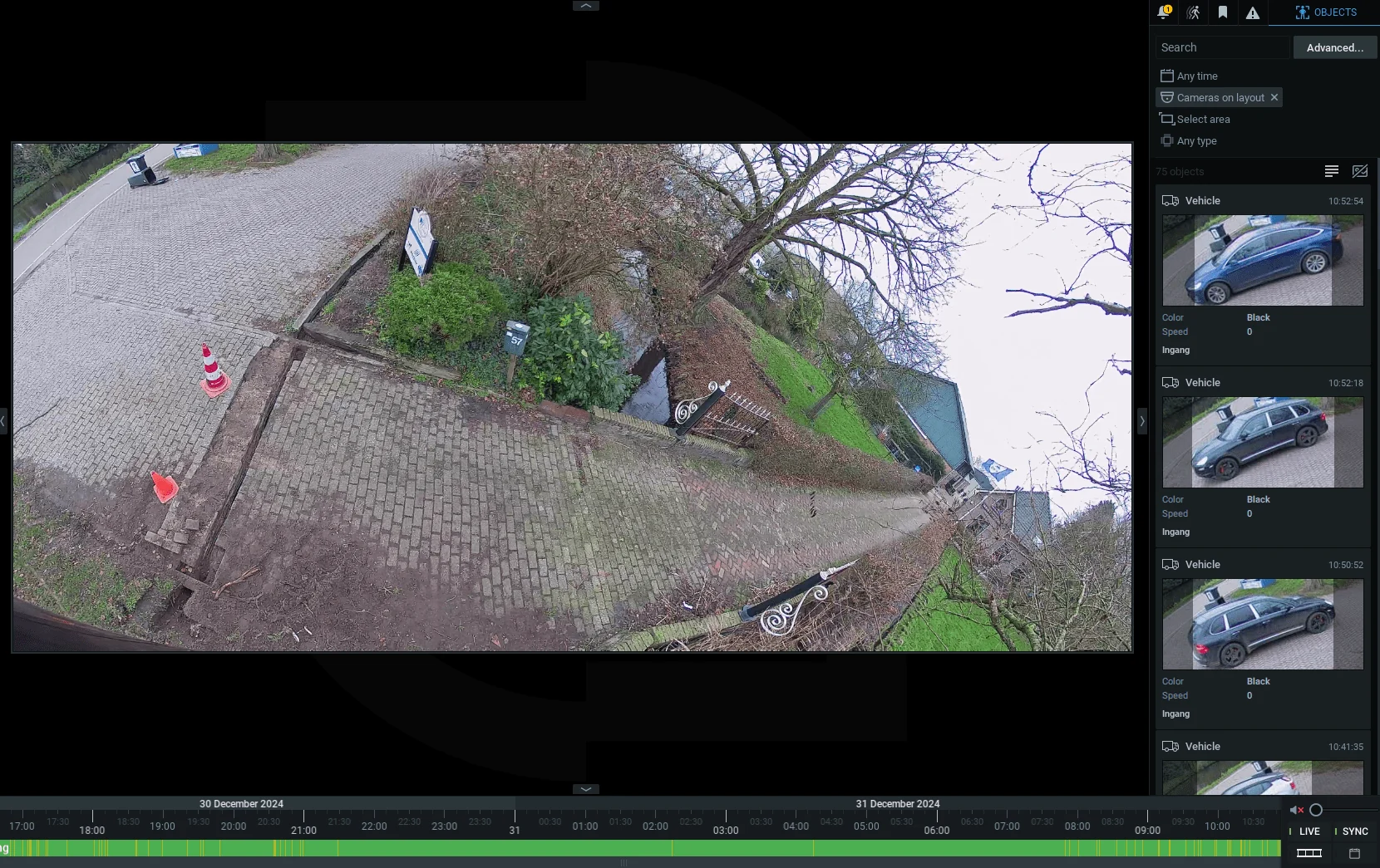 Camera met slimme bewegingsdetectie op een terrein